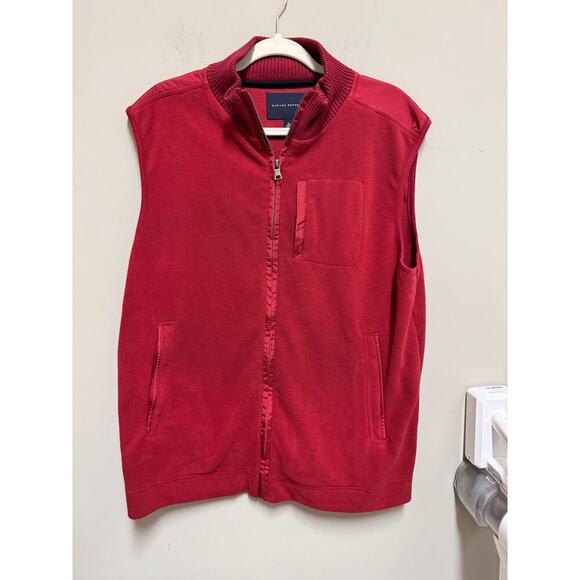 Banana Republic Men Red Zip Up Sweater Vest Size XL - Picture 1 of 8